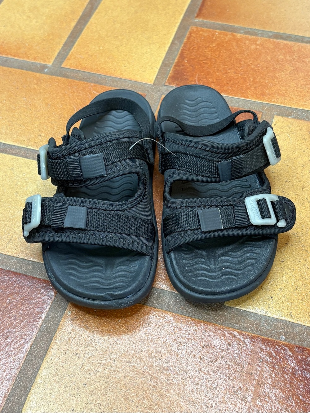 Native Kids Black Adjustable Strap Sandals
